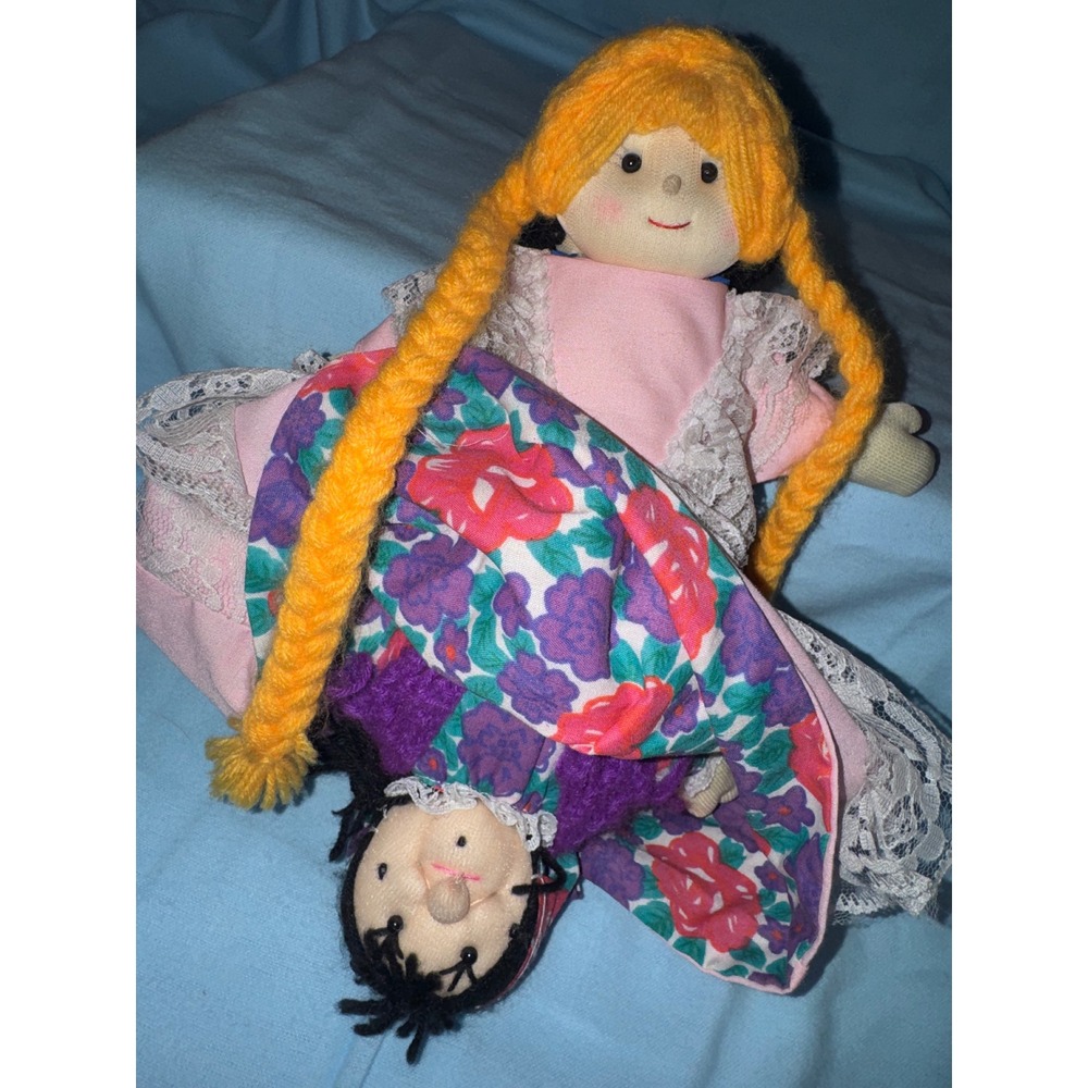 Vintage Sleeping Beauty 3-in-1 Topsy Turvy Flip Doll Princess Prince Fairy - Picture 9 of 12
